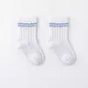 Calcetines de Bebé Verano Malla Fina Transpirables Anti-Mosquitos Clase A Frescos Rayados Infantiles Cortos de Algodón Venta al por Mayor