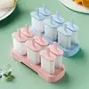 Molde para Paletas de Helado de Grado Alimenticio con Tapa para Uso Doméstico, Charola para Cubitos de Hielo, Herramienta Moldeadora de Helado Casero