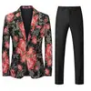 Terno Colorido de Moda Transfronteiriço terno Roupa de Performance de Palco Masculina Banquete Casual de Negócios Terno Pequeno Terno Masculino de Duas Peças