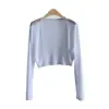 Cárdigan de Punto Fino de Seda Hielo Protector Solar para Mujer, Top sin Mangas de Verano Combinado con un Vestido Interior, Top Corto Estilo Chal