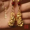 Colgante Llavero Pixiu para Atraer Riqueza, Llavero Pixiu para la Fortuna y la Acumulación de Riqueza, Pixiu Dorado Mordiendo el Dinero, Signo del Zodiaco Giratorio