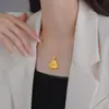 Nuevo Modelo 2025 Colgante Budista Sonriente con Incrustaciones de Diamantes Estilo Antiguo, Cadena para Clavícula de Budista Barrigón con Incrustaciones de Diamantes, Moderna y Única