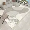 Tapete Moderno Minimalista para Sala de Estar de Venda Quente Transfronteiriça, Tapete de Veludo Cristalino Nórdico para Mesa de Centro de Sofá, Tapete Grande para Área de Cabeceira de Quarto