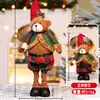 Novos Produtos Transfronteiriços Enfeites de Boneco Telescópico de Natal Enfeites Telescópicos de Pelúcia Tricotado de Natal Enfeites de Janela