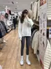 Sudadera Jimo para mujer, estilo fino de otoño 2026, jersey de cuello redondo, top de algodón, estilo coreano, casual y relajado, para mujeres petite