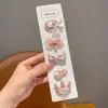 Grampo de Cabelo Laço Vermelho Fofo de Ano Novo para Crianças Meninas Flor Desenho Animado Presilha Lateral Bebê Presilha Bico de Pato de Ano Novo Acessório de Cabeça