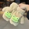 Guantes para Niños Calientes en Invierno, Guantes Gruesos con Forro Polar para Protección contra el Frío de Bebé, Guantes de Felpa Suaves y Calientes para Niñas, Guantes de Dedos Completos Lindos