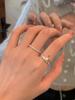 Diseño Nicho Anillo Fino de Perla de Alta Gama Plata Esterlina 925 Entrada Hueca Lujo Moderno Distintivo Anillo de Dedo Ajustable