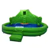 Conjunto de Escorregador Inflável para Piscina Brinquedos de Brincar na Água Refrescantes de Verão Material de PVC Ecológico Sistema de Drenagem Rápida