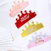 Celebridad de internet ins sombrero de cumpleaños plegable sombrero de cumpleaños para niños Corona Dorada tocado para adultos