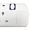 Regleta de alimentación estándar británica Zhan Gong con puerta protectora, Regleta de alimentación estándar británica inalámbrica con control individual de 3 vías, Interruptores independientes e indicadores luminosos