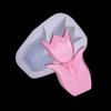 Molde Decorativo de Silicone Criativo Geométrico Tulipa Flor Pequena Aromaterapia Gesso Vela Chocolate Panificação Bolo Castiçal