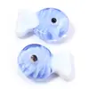 Contas de Vidro Coloridas de Peixinhos Contas de Vidro de Peixinhos Acessórios DIY Furo Reto Pulseira Contas de Vidro de Peixinhos Fofos Atacado