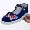 Zapatos bordados de primavera y otoño, antiguos zapatos de tela de Beijing, tendón de res, suela multicapa, étnicos, retro, coloridos, zapatos de tela para mujer, zapatos planos de leche