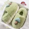 Pantuflas de algodón engrosado que cubren el talón para hombre, otoño e invierno, con felpa adicional, para interiores, del hogar, del hogar, zapatos de algodón cálidos de suela gruesa para mujer