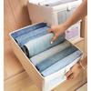 Caja de Almacenamiento Etiquetable, Contenedor de Almacenamiento Plegable, Organizador de Ropa y Pantalones para Armario, Caja de Almacenamiento para Dormitorio