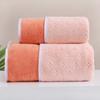 Juego de Toalla y Toalla de Baño Espesa de Felpa Coralina Estilo Hermano Oveja Pequeña, Color Sólido, Más Absorbente que el Algodón Puro, Toalla Facial Suave para el Hogar