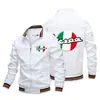 Chaqueta de Manga Larga con Cuello Alto y Cremallera Estilo Americano Talla Grande, Chaqueta Bomber de Béisbol, Corte Holgado para Hombre
