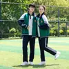 Novo Conjunto de Roupas Esportivas Estilo College para Reunião Esportiva de Turma de Primavera e Outono e Uniforme Escolar para Alunos do Ensino Médio Conjunto Masculino e Feminino Roupas de Competição Estampa de logotipo