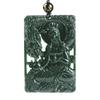 Natural Xinjiang Hetian jade Jade hueco Wudao Guanyin colgante dragón Guanyin Jade colgante