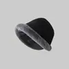 Gorro Peludo Infantil Otoño e Invierno 2024 Explosiones Gorro de Pescador Cara Pequeña Suelto Engrosado Moda Cálido Gorro Baotou