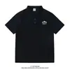 Camisa Polo Estilo Americano para Homem, Manga Curta, Marca Tendência, Novo Modelo Verão 2025, Camiseta Top Casual Solta de Meia-Manga com Gola Polo