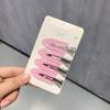 Horquilla sin costuras para mujer, color caramelo, estilo cibernético de Corea del Sur, con flequillo y pinza lateral, con una palabra, estilo pico de pato