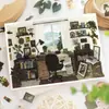 Adesivos de paisagem pintados à mão Crepúsculo para dropshipping, adesivos DIY de paisagem para janela para cura, adesivos de brinquedo para alívio do estresse infantil