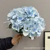 Flores Artificiales, Ramo de Hortensias de 5 Cabezas, Verano Interminable, 27 Piezas, Materiales Florales para Decoración de Bodas y Hogar, Flores de Cinco Cabezas