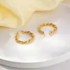 Pendientes Europeos y Americanos Geométricos Más Vendidos en Forma de C Retorcidos Pendientes Retorcidos de Círculo Estilo Europeo y Americano Pendientes de Moda