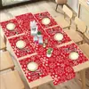 Conjunto de Toalha de Mesa Novo Transfronteiriço Decoração de Mesa para Feriado de Natal Conjunto de Bandeira de Mesa Jogos Americanos Bandeira de Mesa 2026 Amazon