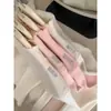 Camiseta de punto base para mujer para primavera, otoño e invierno con cuello de encaje, cuello semi-alto, top suéter ajustado de cuello medio con volantes