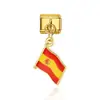 Pulsera Colgante Collar Serie Banderas Nacionales Transfronterizas Módulo Estilo Italiano Corazón Zodiaco Collar Anillo Pulsera