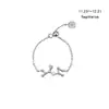 Anillos Zodiacales Versátiles Transfronterizos con Descuento para Mujer, Cadena de Borla Versátil de Circonita Ajustable Moda Joyería de Nicho