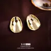 Pendientes Geométricos de Lentejuelas Irregulares Más Vendidos en Europa y América Pendientes de Diseño Ovalado Único de Nicho Pendientes de Estilo Simple y Fresco