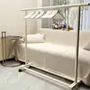 Perchero Extra Grueso de Pie Vertical Móvil Estilo Crema para Colgar Ropa Simple Perchero Móvil para Secar Ropa