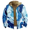 Chaqueta de Algodón Gruesa con Forro Polar, Estilo Étnico, Doble Bolsillo, Doble Capa Interior, Cremallera y Bolsillos de Parche, Patrón Transfronterizo 2025, para Abrigo