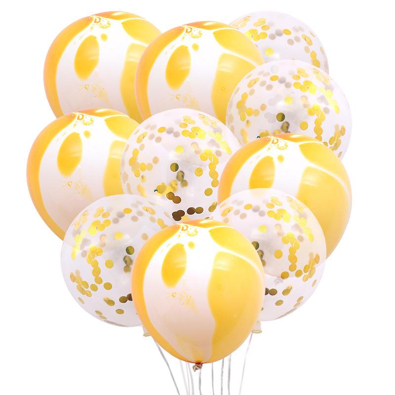 黄色玛瑙5个+亮片5个