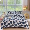 Conjunto Lavável de Quatro Peças com Borda Larga Estampado Conjunto de Capa de Edredom Individual/Casal, Compra em Grupo, Atacado de Fábrica, Dropshipping, Estilo Renda