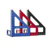 Regla Triángulo Perforada de Aleación de Aluminio Sistema Métrico e Imperial 45° / 90° Regla para Dibujo de Líneas, Regla Graduada, Regla Multifuncional de Madera