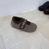 Novos Sapatos de Algodão Outono e Inverno 2025, Sapatos Birkenstock Peludos, Sapatos Feijão com Pelúcia Estilo Coreano, Toque Retrô Nicho Feminino