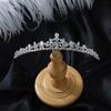 Diadema nupcial europea y americana de lujo con circonitas y diamantes completos, accesorios para el cabello con temperamento, diseño de vestido de novia, corona para la cabeza al por mayor