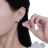 Brincos de pérolas naturais de água doce, brincos leves de luxo embutidos em diamantes, temperamento de nicho simples, brincos de alta qualidade, brincos femininos da moda que combinam com todos os lados