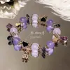 Pulsera de amatista natural para niñas, estudiantes y trabajadores de oficina, un accesorio de lujo ligero y de alta gama, un regalo único para una mejor amiga