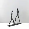 Adorno de Figura de Hierro Fundido Abstracta de Lujo Nórdico para Entrada, Estudio, Hotel, Mueble de TV, Decoración Suave, Decoración del Hogar