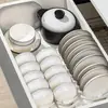Louças e Conjuntos de Pratos de Cerâmica Personalizados para Uso Doméstico, Novo Modelo 2026, Louças Simples em Cor Sob Esmalte, Tigelas e Pratos para Casa Nova