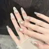 Yihe [Festa Suave Dourada] Gato Nu Olho de Gatinho Renda Pérola Suave e Elegante Adesivos Artesanais para Unhas