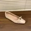 Temporada del Primer Encuentro: Zapatos Slip-On de Gamuza con Lazo Suave para Aumentar Altura, Nuevos Zapatos Elegantes de Cuero Suave para Mujer de Primavera/Otoño, para el Trabajo
