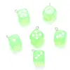 Dado Acrílico Transparente de Color de 14 mm Colgante Tamiz Llavero para Teléfono Móvil Accesorios DIY W331