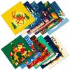 12 hojas/paquete de nuevos productos transfronterizos tema navideño papel de material tarjeta ventilación graffiti corte DIY decoración papel de material